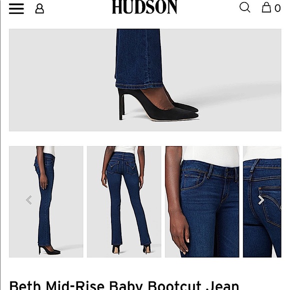 Hudson Crop Mid Rise Beth Baby Boot Jeans in Obscurity, Women’s Size 26. - Picture 7 of 13